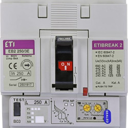 Автоматичний вимикач ETI EB2 250/3E 3P 250A 70кА (4671304)