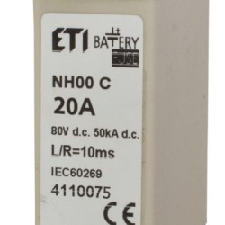 Запобіжник ETI NH00 Battery 20A 80В DC (4110075)