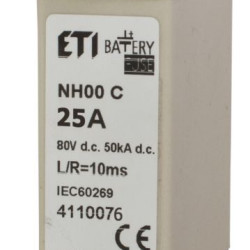 Запобіжник ETI NH00 Battery 25A 80В DC (4110076)