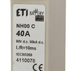 Запобіжник ETI NH00 Battery 40A 80В DC (4110078)