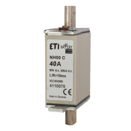 Запобіжник ETI NH00 Battery 40A 80В DC (4110078)