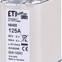 Запобіжник ETI NH-00 Battery 125A 80В DC (4110083)