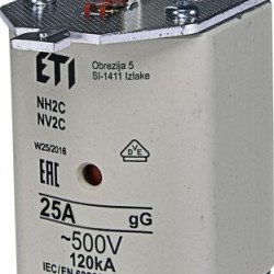 Запобіжник ETI NH-2C/gG 25A 500В KOMBI (4185228)