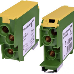 Розподільчий блок ETI EDBJ-4x25-4x25/PE 100A 1000В AC/1500В DC жовто-зелений (1102430)
