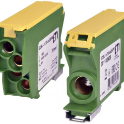 Розподільчий блок ETI EDBJ-1x70-4x25/PE 192A 1000В AC/1500В DC жовто-зелений (1102436)