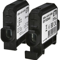Ввідна силова клема ETI EDBJ-1x35-1x35/B 125A 1000В AC/1500В DC чорна (1102443)