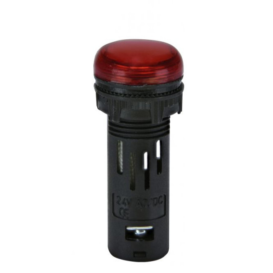 Сигнальна лампа LED ETI ECLI-16-024C-R 24В AC/DC Ø16мм червона матова (4771600)
