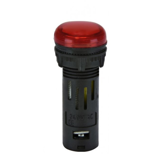 Сигнальна лампа LED ETI ECLI-16-240A-R 240В AC Ø16мм червона матова (4771606)