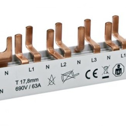 Шина живлення ETI IZ 10/L1L2L3NL1/NL2/NL3/N 3P+N 0,21м Fork 12 модулів (2921276)