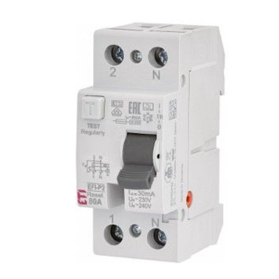 ПЗВ ETI EFI-P2R 80/0,03 A 10кА RESET (2061464)