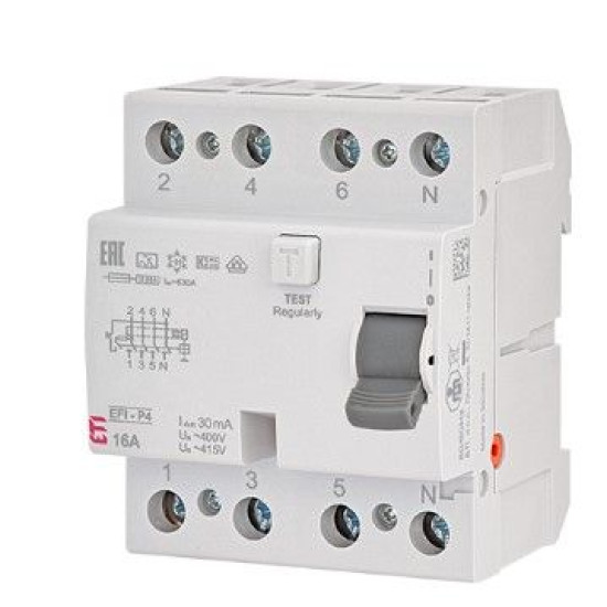ПЗВ ETI EFI-P4 3P+N 40/0,03 NL A 10кА (2061812)