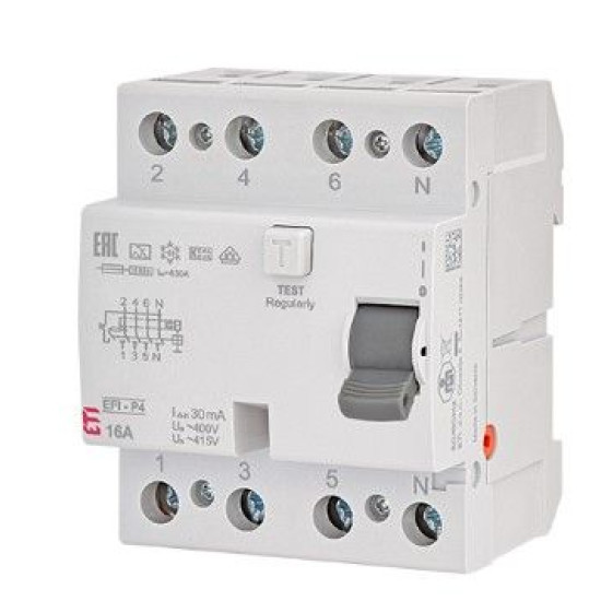 ПЗВ ETI EFI-P4 3P+N 16/0,1 NL A 10кА (2061820)