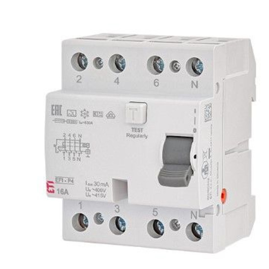 ПЗВ ETI EFI-P4 3P+N 40/0,1 NL A 10кА (2061822)