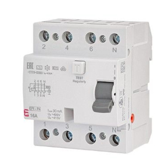 ПЗВ ETI EFI-P4 3P+N 63/0,1 NL A 10кА (2061823)
