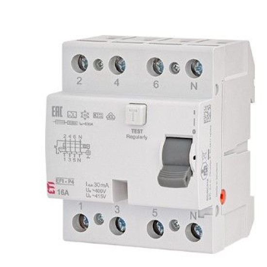 ПЗВ ETI EFI-P4 3P+N 16/0,3 NL A 10кА (2061830)