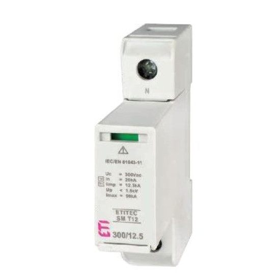 Обмежувач перенапруги ETITEC SM T12 300/12,5 1+0 1p TNC (2440540)