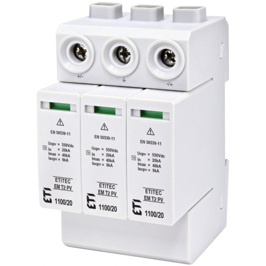 Обмежувач перенапруги ETITEC EM T2 PV 1100/20 Y (2440623)
