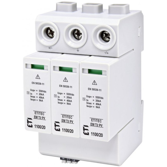 Обмежувач перенапруги ETITEC EM T2 PV 1100/20 Y RC (2440624)