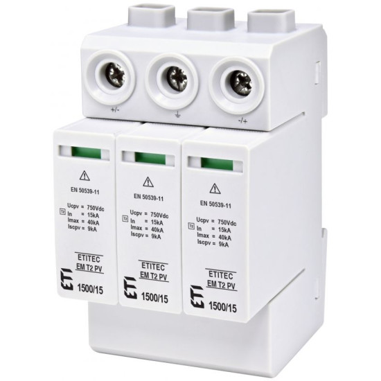 Обмежувач перенапруги ETITEC EM T2 PV 1500/15 Y (2440625)