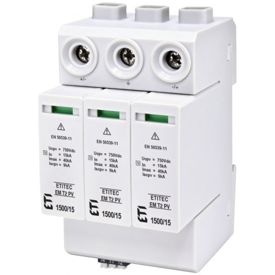 Обмежувач перенапруги ETITEC EM T2 PV 1500/15 Y RC (2440626)
