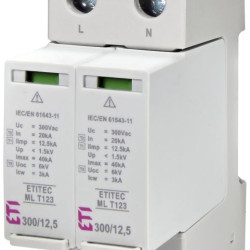 Обмежувач перенапруги ETITEC ML T123 300/12,5 1+1 2p TТ (2440669)