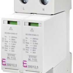 Обмежувач перенапруги ETITEC ML T123 300/12,5 1+1 2p TТ RC (2440670)