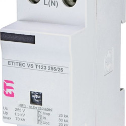 Обмежувач перенапруги ETITEC VS T123 255/25 1+0 RC (2442932)