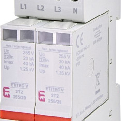 Обмежувач перенапруги ETITEC VS T123 255/25 2+0 RC (2442934)