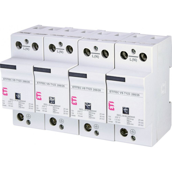 Обмежувач перенапруги ETITEC VS T123 255/25 4+0 RC (2442935)