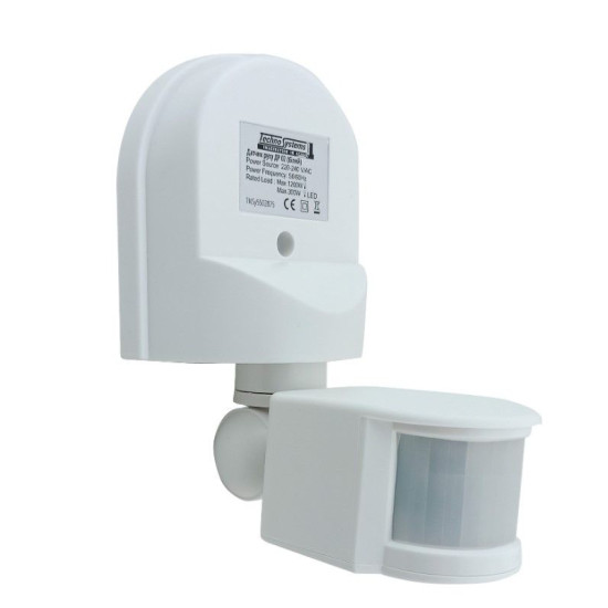 Інфрачервоний датчик руху TNSy ДР 02 1200Вт 180° 12м IP44 білий (TNSy5502875)