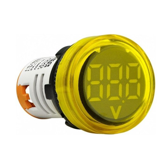 Вольтметр TNSy AD22V 60-500В АC жовтий (TNSy5503352)