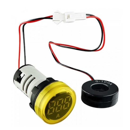 Амперметр TNSy AD22A 0-100A жовтий (TNSy5503355)