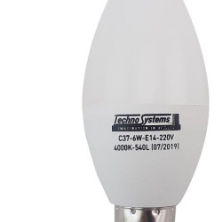 Світлодіодна лампа TNSy LED Bulb-C37-6W-E14-220V-4000K-540L ICCD (свічка) (TNSy5000039)