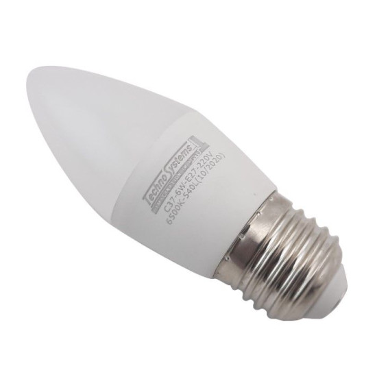 Світлодіодна лампа TNSy LED Bulb-C37-6W-E27-220V-6500K-540L ICCD (свічка) (TNSy5000252)