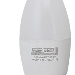 Світлодіодна лампа TNSy LED Bulb-C37-6W-E27-220V-4000K-540L ICCD (свічка) (TNSy5000038)