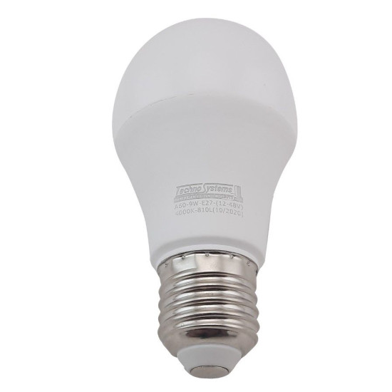 Світлодіодна лампа TNSy LED Bulb-A60-9W-E27-(AC/DC 12-48V)-4000K-810L ICCD (TNSy5000085)