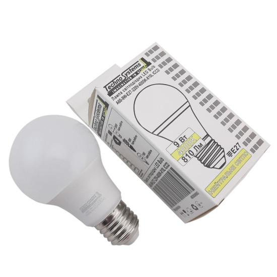 Світлодіодна лампа TNSy LED Bulb-A60-9W-E27-220V-4000K-810L ICCD (TNSy5000040)