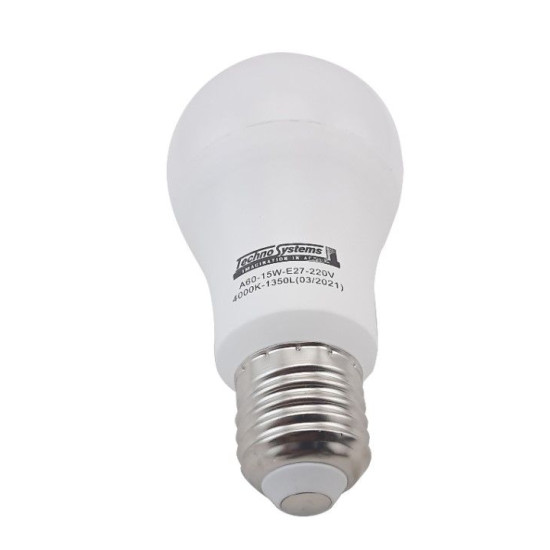 Світлодіодна лампа TNSy LED Bulb-A60-15W-E27-220V-4000K-1350L ICCD (TNSy5000042)