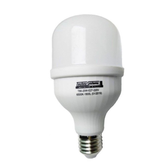 Світлодіодна лампа TNSy LED Bulb-T80-20W-E27-220V-6500K-1800L ICCD (TNSy5000044)
