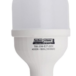Світлодіодна лампа TNSy LED Bulb-T80-20W-E27-220V-4000K-1800L ICCD (TNSy5000258)