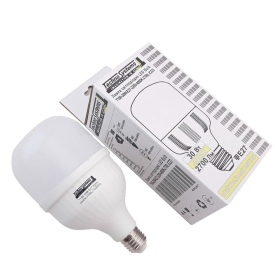 Світлодіодна лампа TNSy LED Bulb-T100-30W-E27-220V-4000K-2700L ICCD (TNSy5000259)