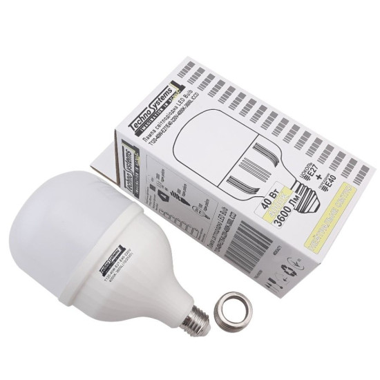 Світлодіодна лампа TNSy LED Bulb-T120-40W-E27-E40-220V-4000K-3600L ICCD (TNSy5000260)