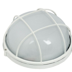 Круглий світильник TNSy НПП1102-100W-E27-IP65 з решіткою білий (TNSy5000573)