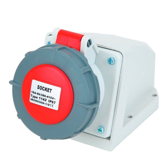 Накладна силова розетка TNSy PRO 1142 3Р+PЕ 16А 380В IP67 (TNSy5502047)