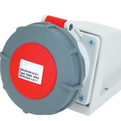 Накладна силова розетка TNSy PRO 1242 3Р+PЕ 32А 380В IP67 (TNSy5502050)