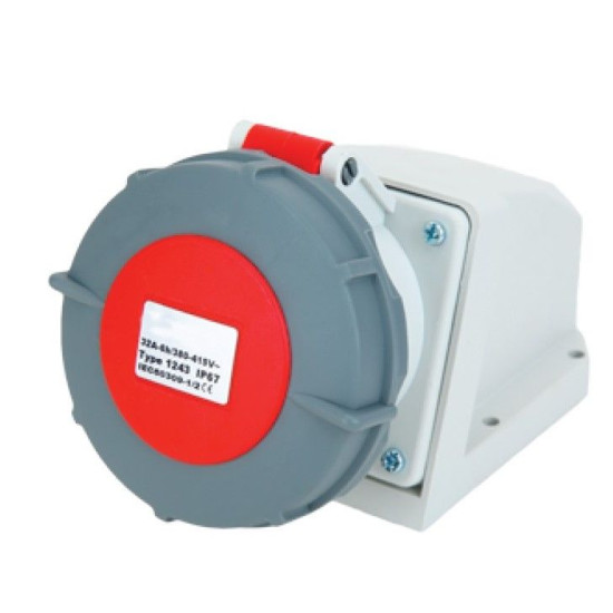 Накладна силова розетка TNSy PRO 1242 3Р+PЕ 32А 380В IP67 (TNSy5502050)
