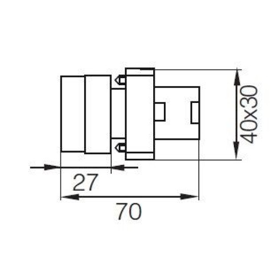 Перемикач TNSy XB2-BD21 1NO «I-0» (TNSy5500253)