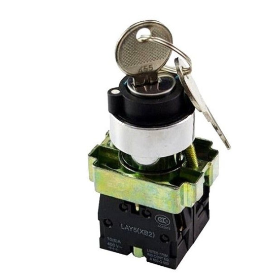Перемикач TNSy XB2-BG25 1NO+1NC «I-0» з ключем ліворуч (TNSy5500260)