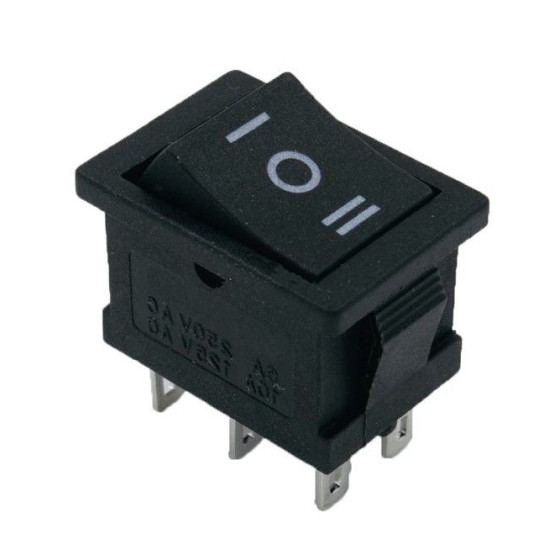 Перекидний перемикач TNSy KCD1-1-203 B/B чорний (TNSy5500681)