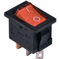 Перемикач TNSy KCD1-2-101N R/B з підсвічуванням червоний (TNSy5500689)